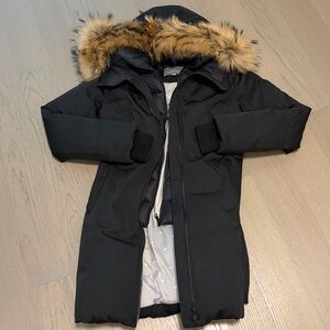 Soia & Kyo Women's Black Hooded Winter Coat